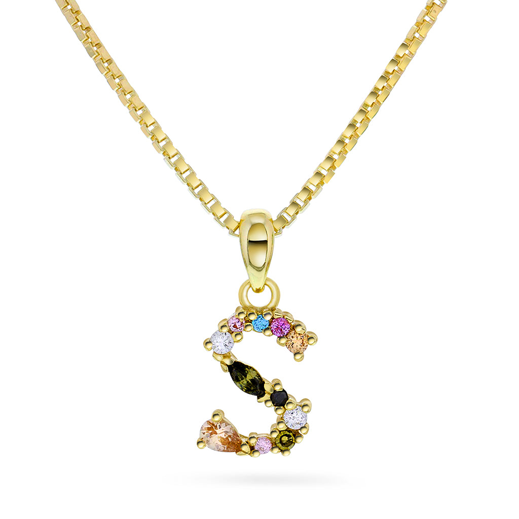 SMYKKE I SØLV MED ZIRKONIA BOKSTAV S