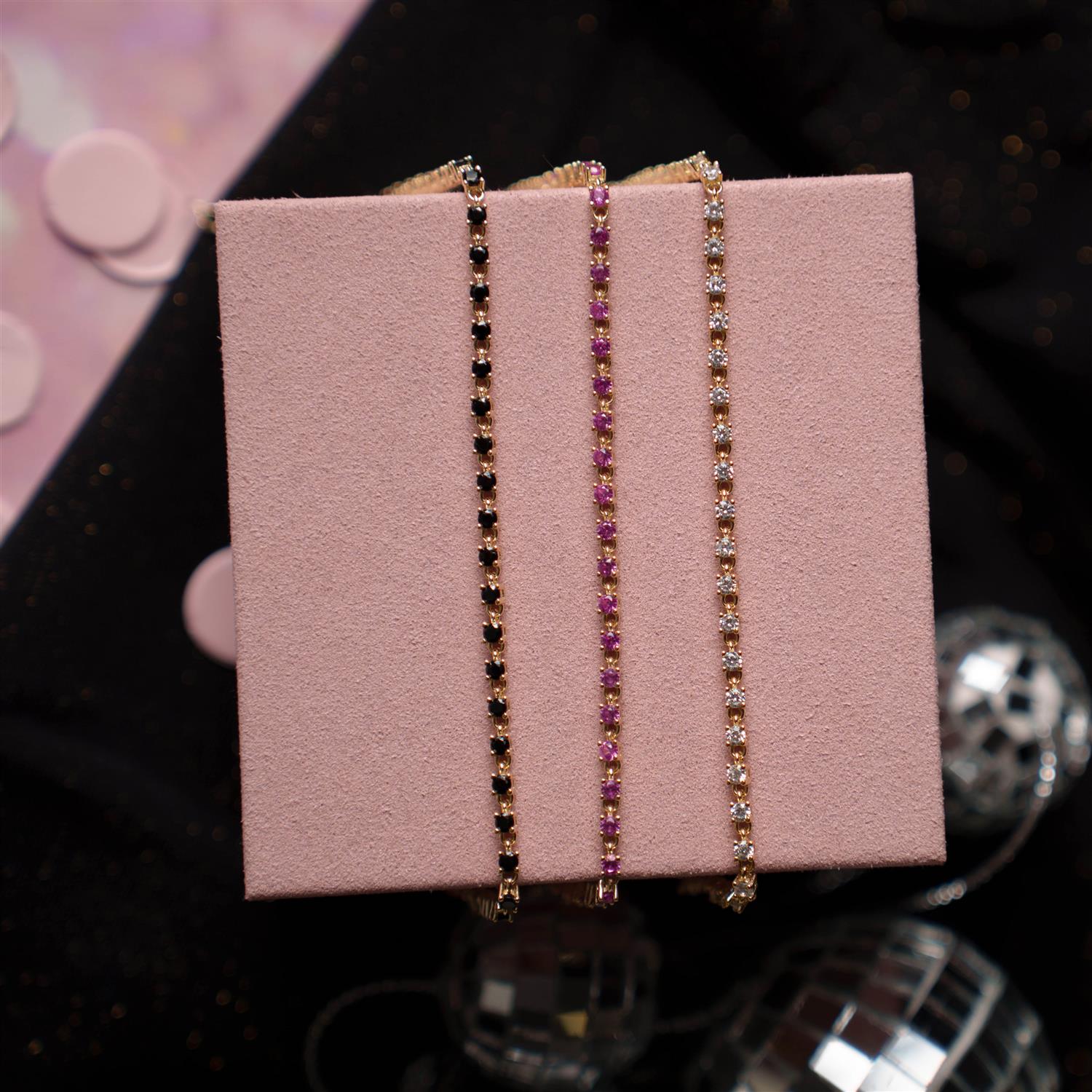 Zela armbånd i sølv med svart zirkonia