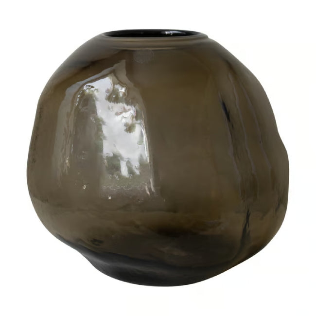 PEBBLE VASE LARGE, BRUN