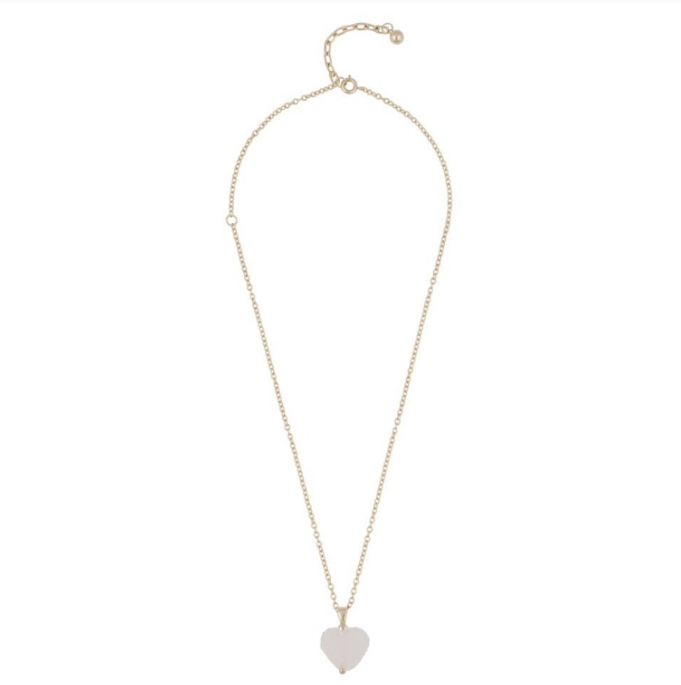 SUGAR HEARTS FORGYLT HALSKJEDE, HVIT
