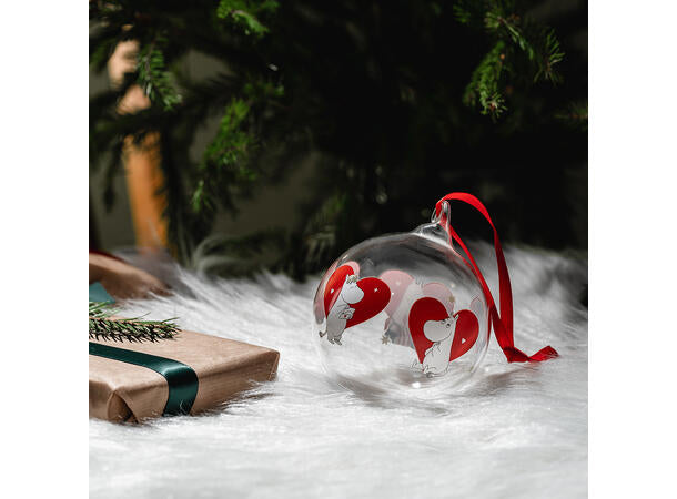 Mummi julekule 9cm, Hjerte