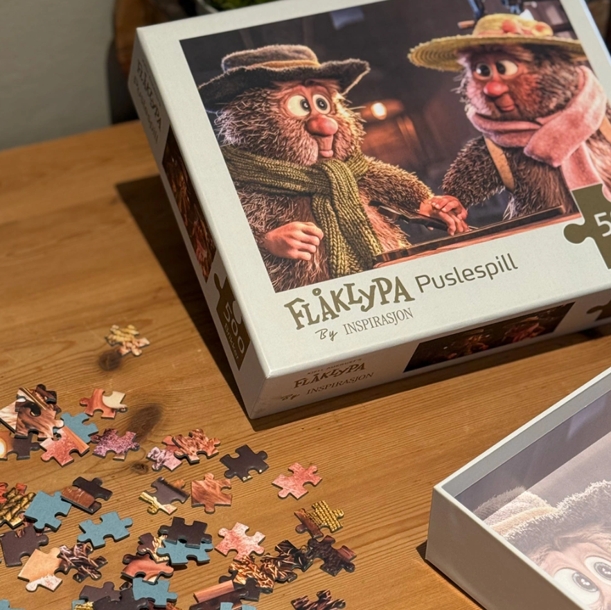 Flåklypa puslespill «Ludvig og Lisa», 500 brikker