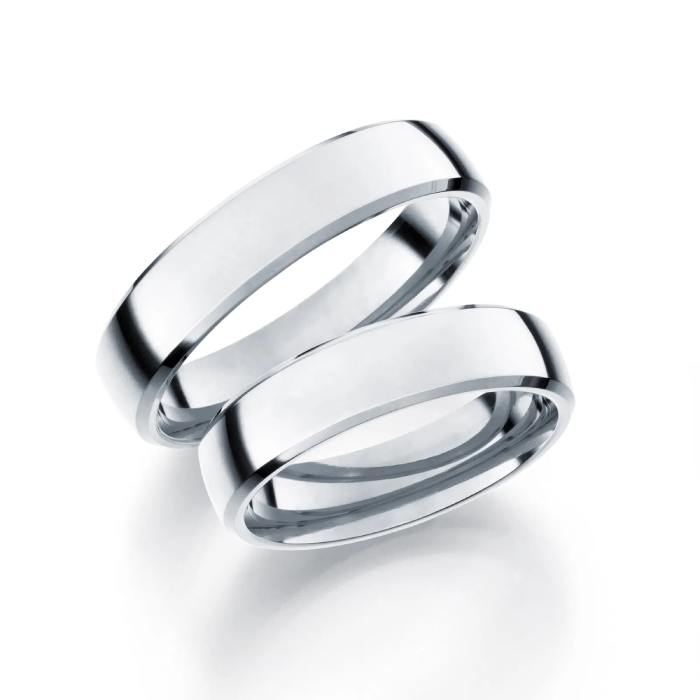 Giftering i hvitt gull, 5 mm