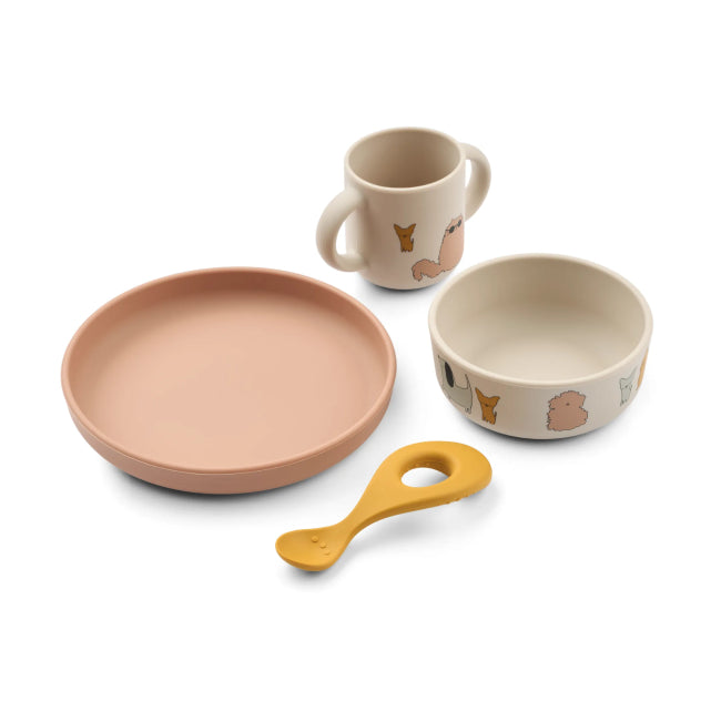 Vivi Spisesett 4 deler, Cats and Dogs / Sandy