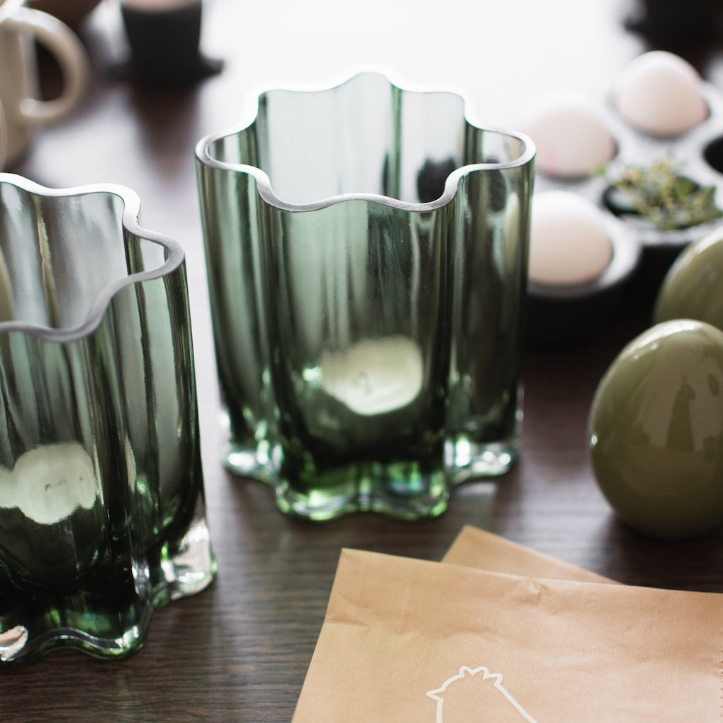 Filter lyslykt i glass, Green