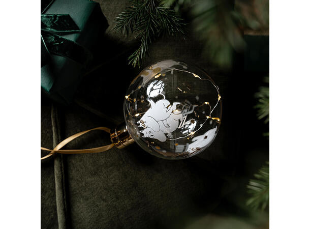 Mummi dekorasjonskule m/ledlys, Sparkling stars