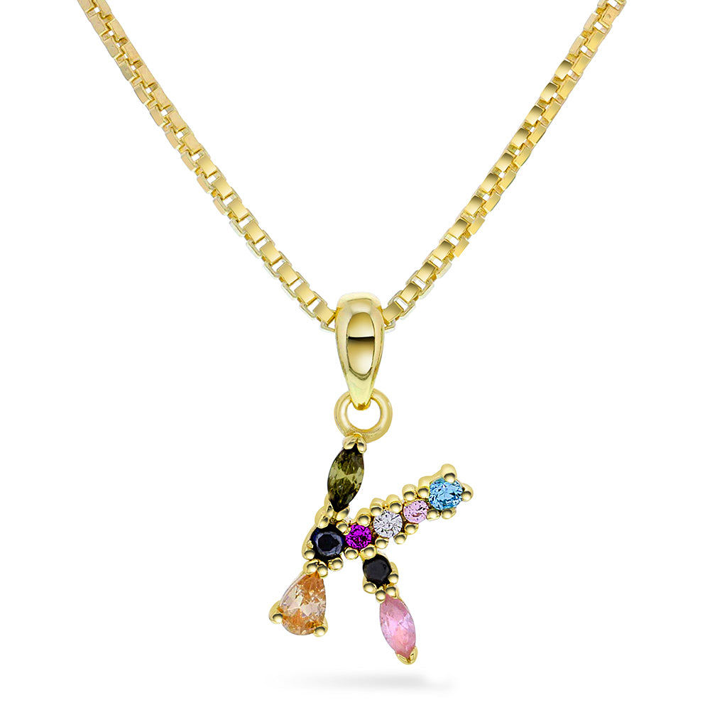 SMYKKE I SØLV MED ZIRKONIA BOKSTAV K