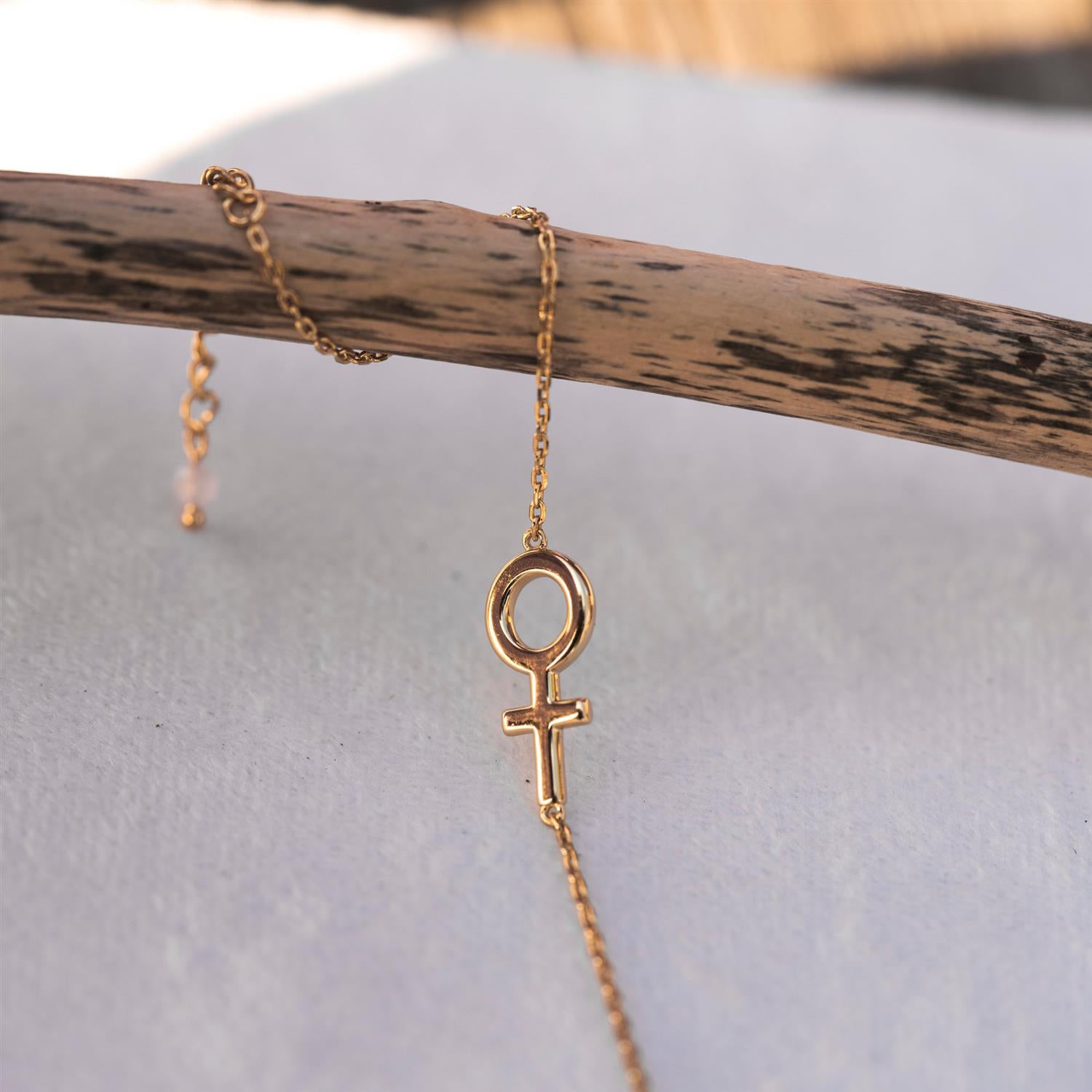 FEMME ARMBÅND I SØLV MED ROSENKVARTS