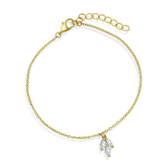 Armbånd i sølv med zirkonia