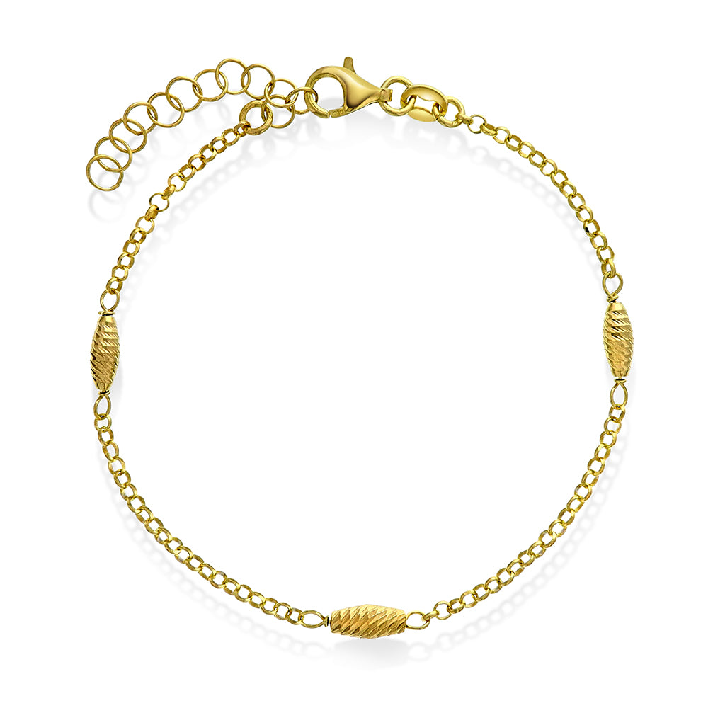 Armbånd i forgylt sølv