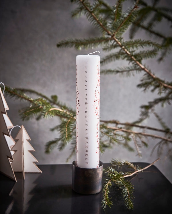 Days Kalenderlys Rød, 25cm