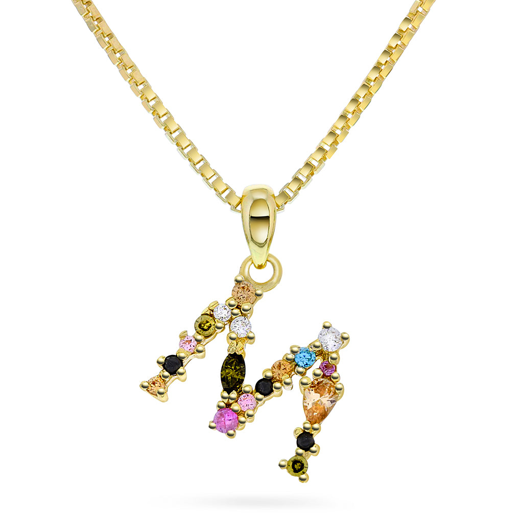 SMYKKE I SØLV MED ZIRKONIA BOKSTAV M