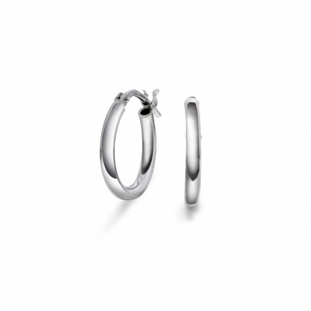 Øreringer i sølv, 15 mm