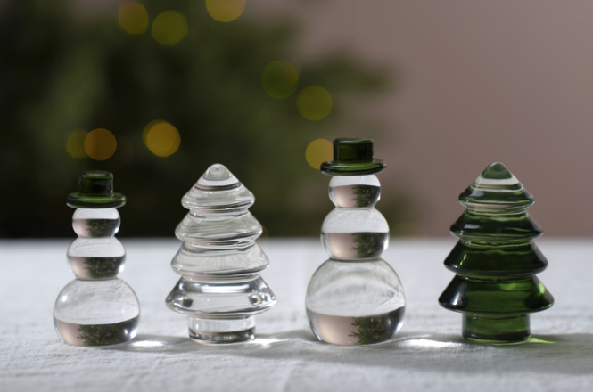 Snømann med grønn hatt, Liten