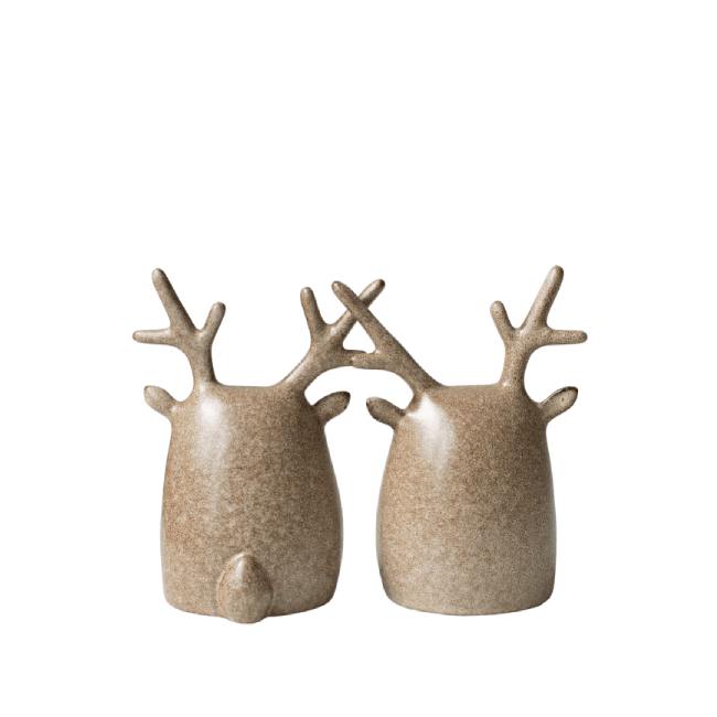 Deer Twins 2 stk, Beige