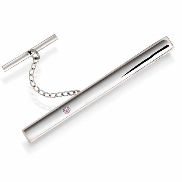 Slipsnål i sølv med dia. 0,02ct. W/SI