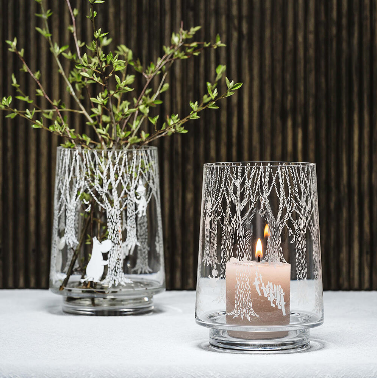 Mummi vase/lykt 20cm, I skogen