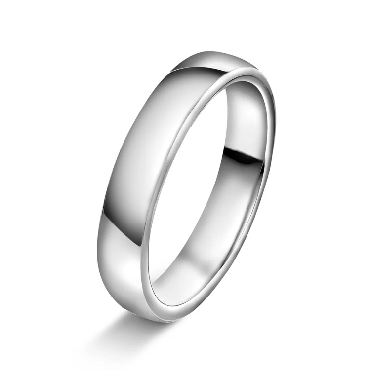 Giftering i hvitt gull, 4 mm