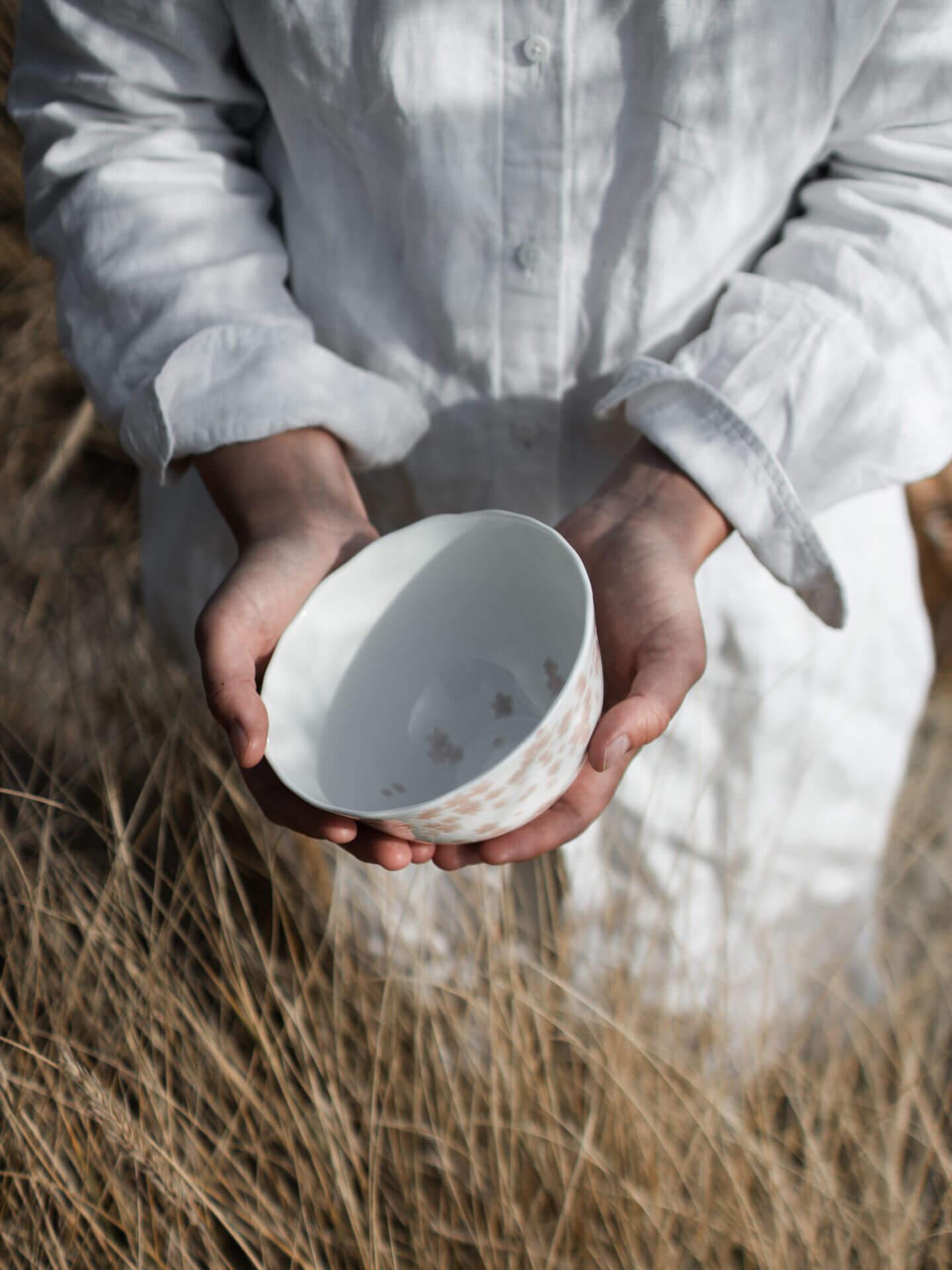 Slåpeblom rosa bolle, 14 cm