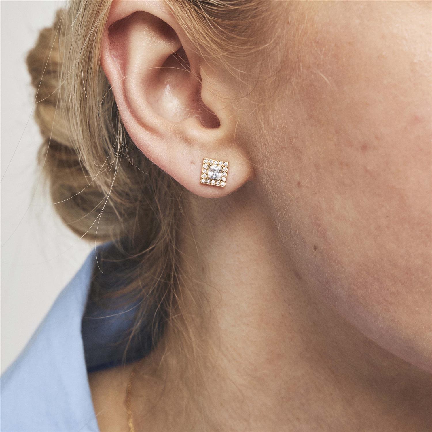 Luxe øredobber i sølv med zirkonia