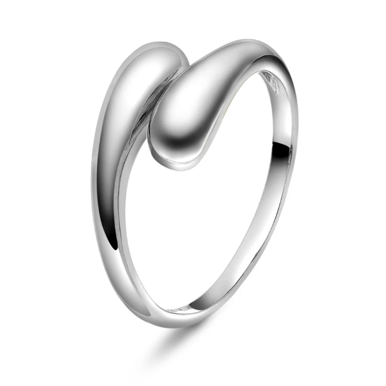 Edge ring i sølv, Justerbar