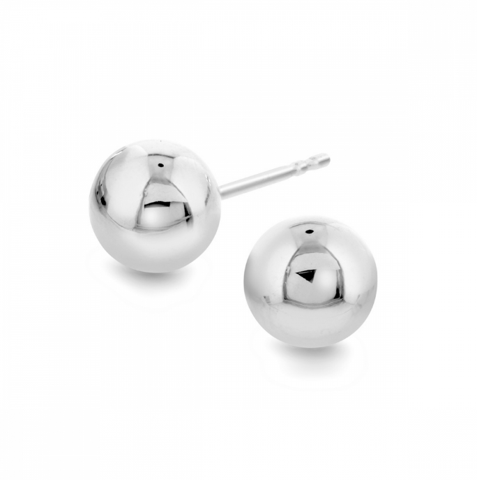 Øredobber i sølv, kule 10 mm
