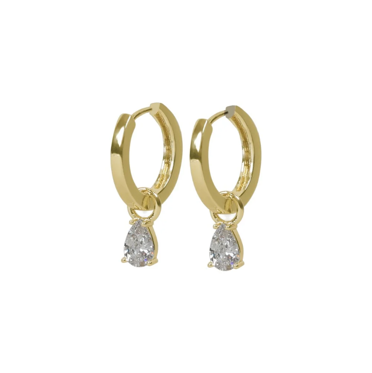 Trinity Drop Øreringer med zirkonia, Clear