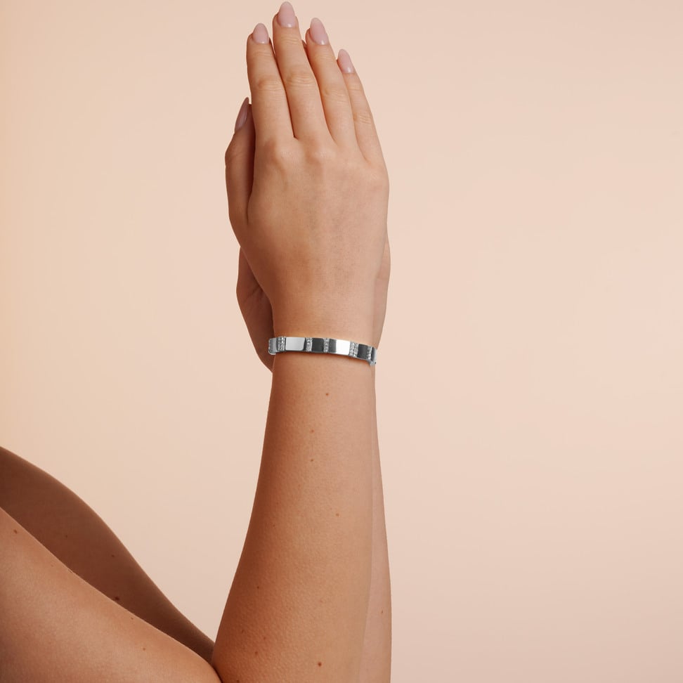 Brick elastisc line crystal armbånd