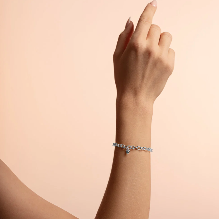 Cute plain armbånd, forsølvet