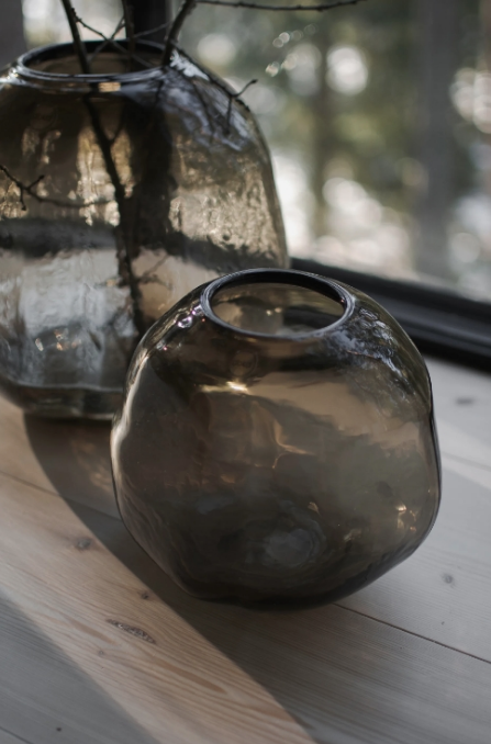 PEBBLE VASE SMALL, BRUN