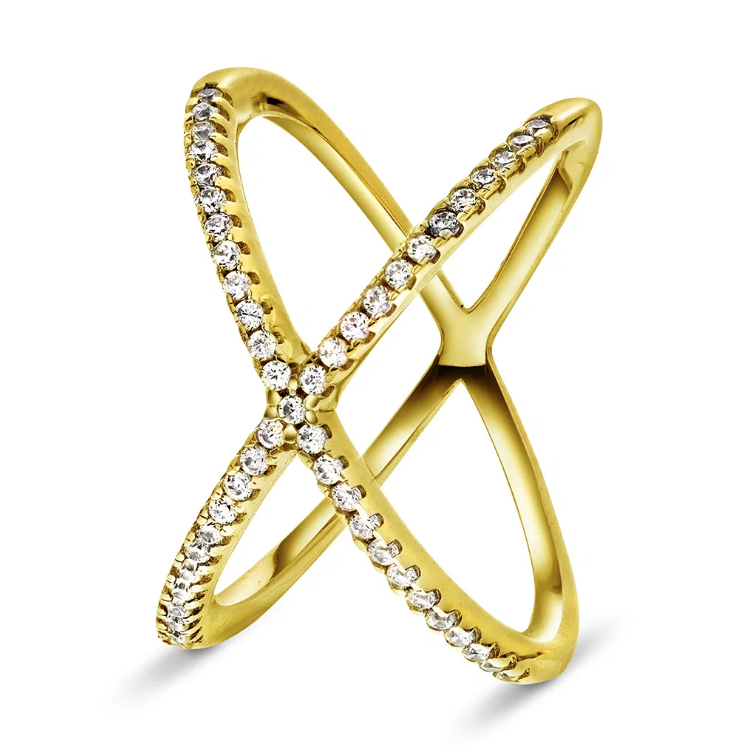 RING I SØLV MED ZIRKONIA X
