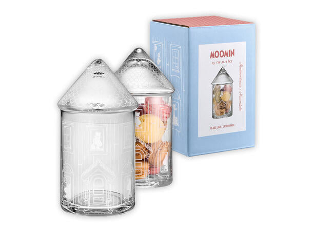 Mummi glasskrukke med lokk, Mummihuset