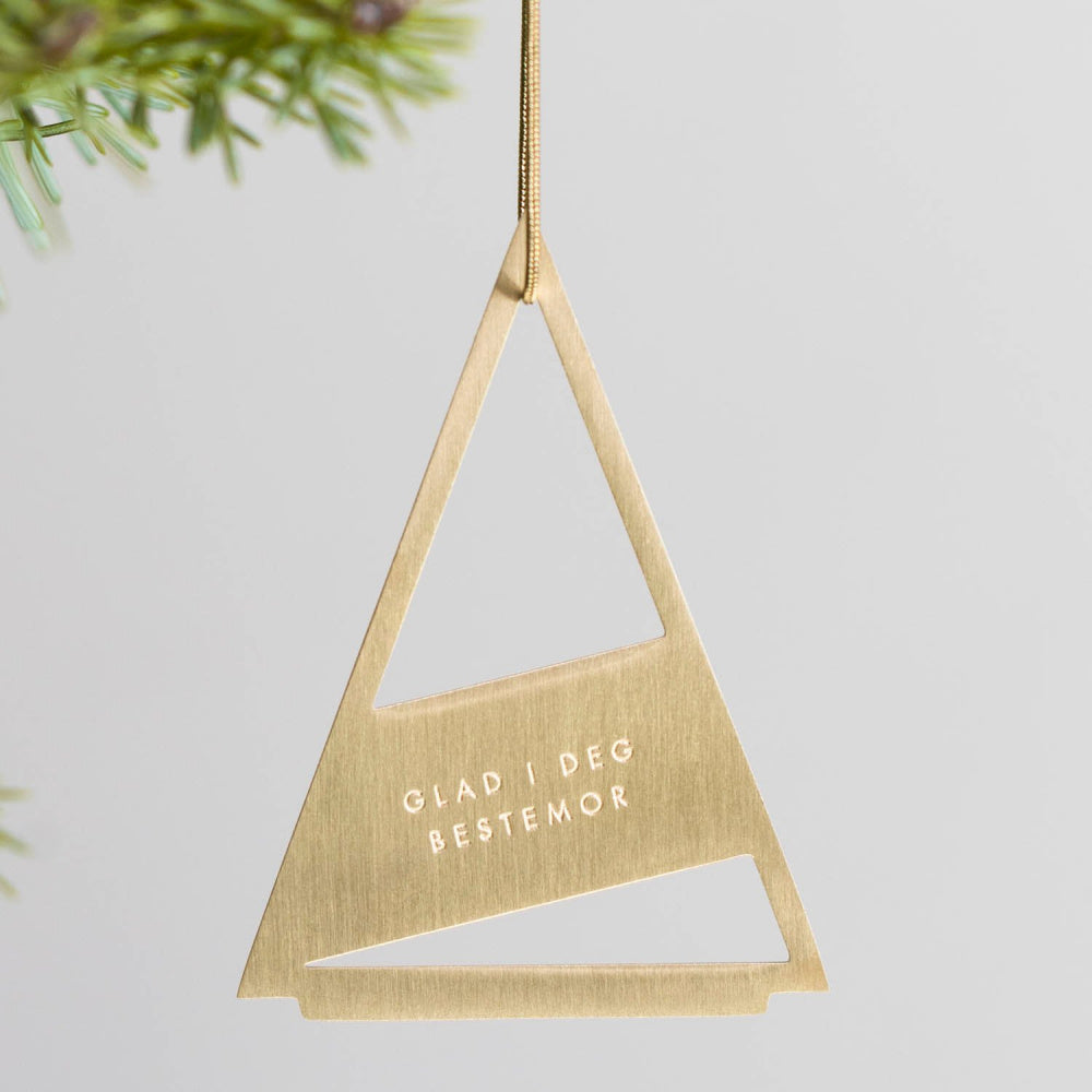 Juletrepynt Bestemor, 14K gullbelagt