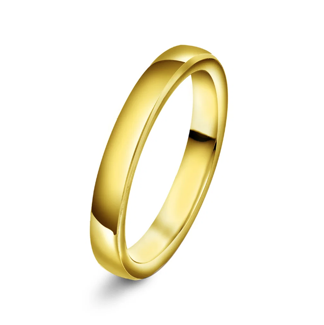 GIFTERING I GULT GULL, 3 MM