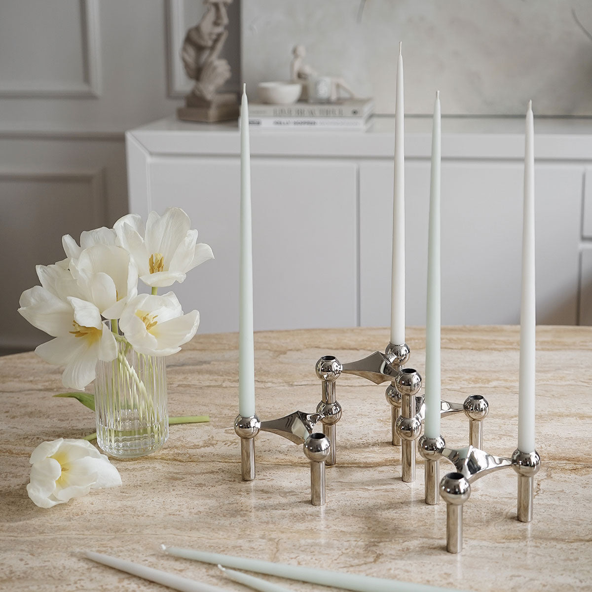 Stearinlys By Ester & Erik, White