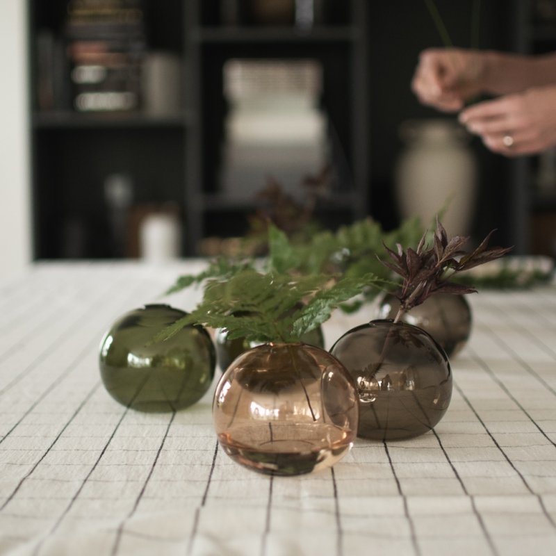 Ball Vase Ø10, Beige