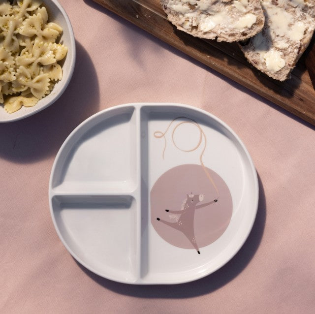 Tallerken med 3 rom, Teeny Toes