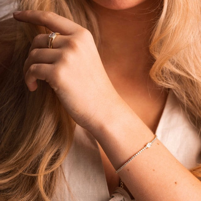 Roma armbånd i sølv med zirkonia