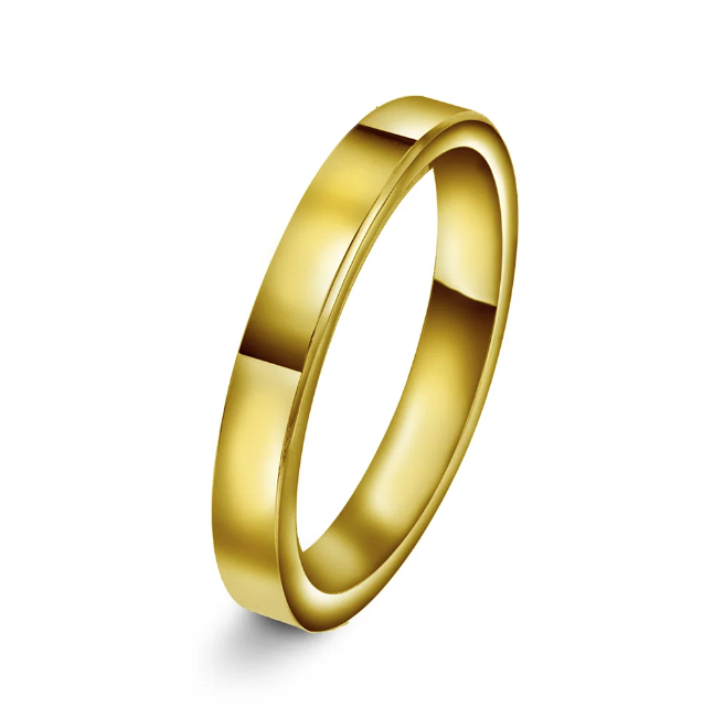 GIFTERING I GULT GULL, 3 MM