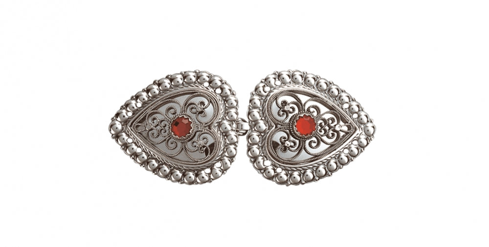 Fjordsylv Capespenne med rød stein, oksidert