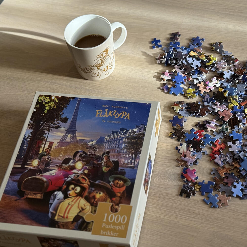 Flåklypa Puslespill 1000 brikker, Fra Paris til Pyramidene