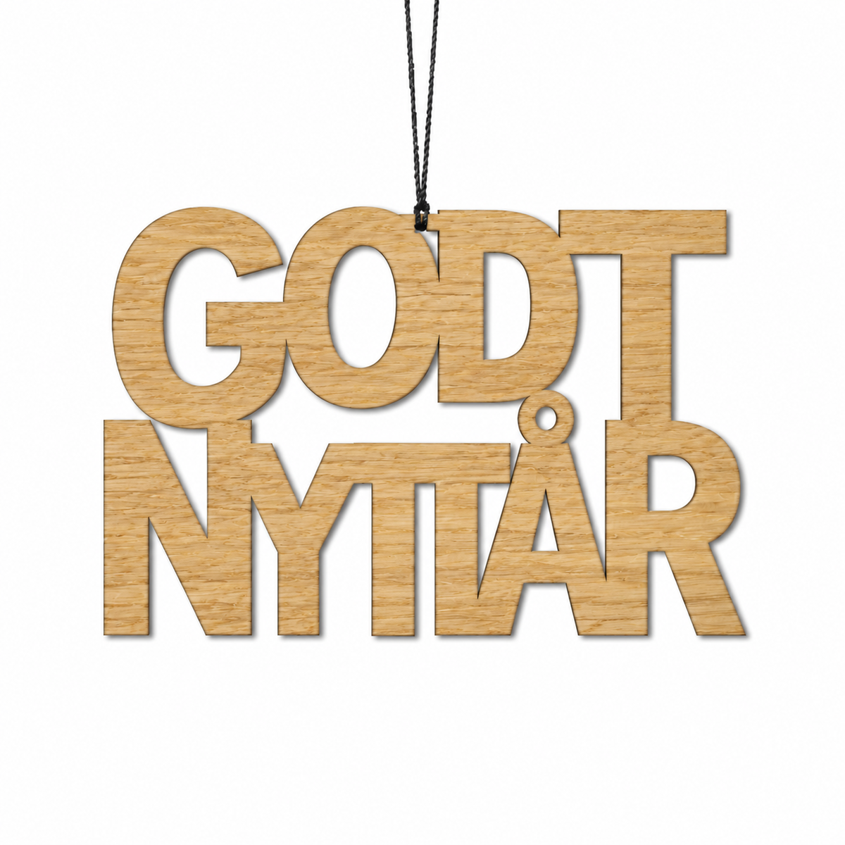 Oppheng Godt Nyttår eik, 2 stk