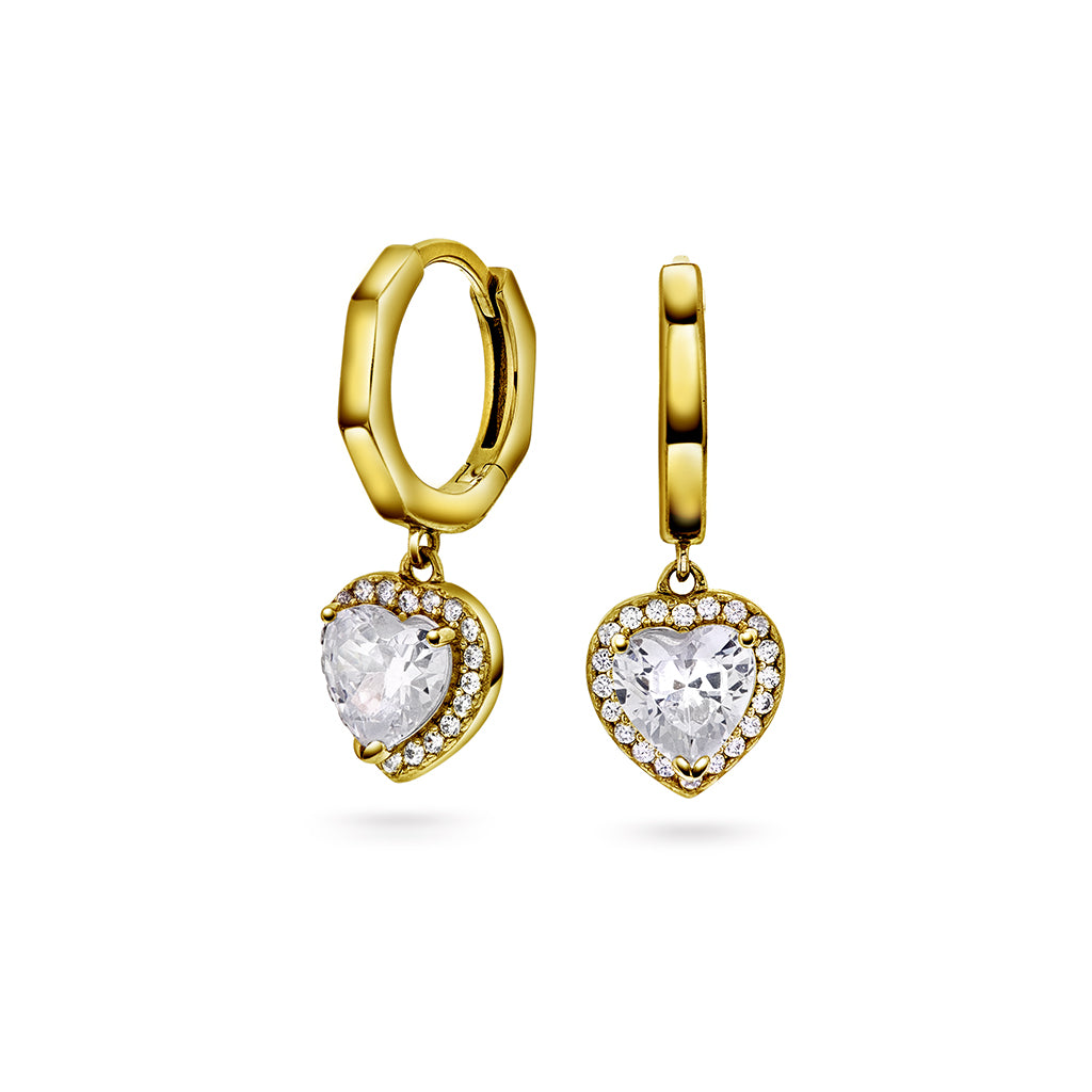 Nea øreringer sølv med blank zirkonia