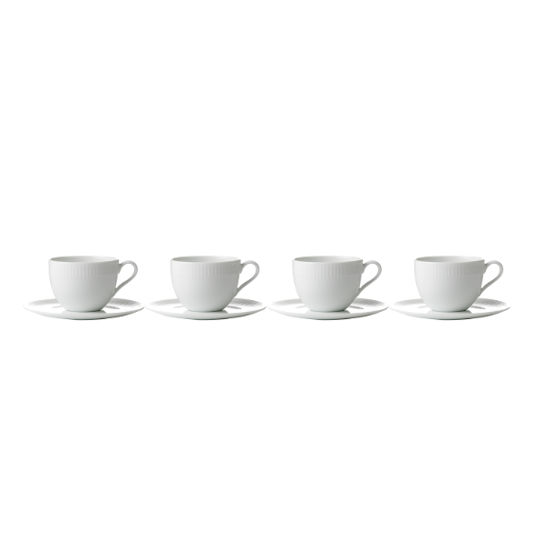 Relief Kaffekopp med fat 20cl, 4 stk