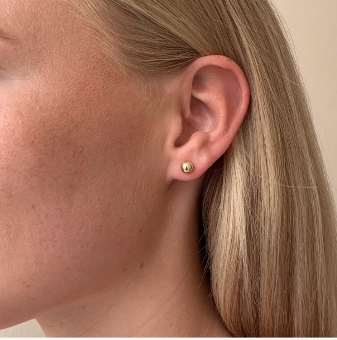 RAIN FORGYLT ØREDOBBER, 6MM