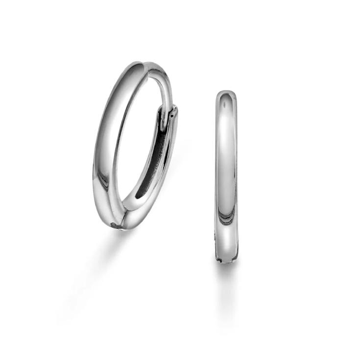 Øreringer i sølv, 15 mm