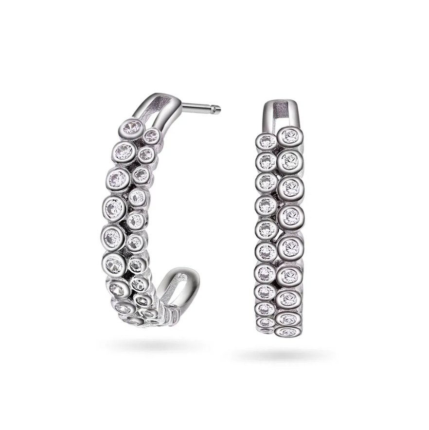 Aura øredobber i sølv med zirkonia