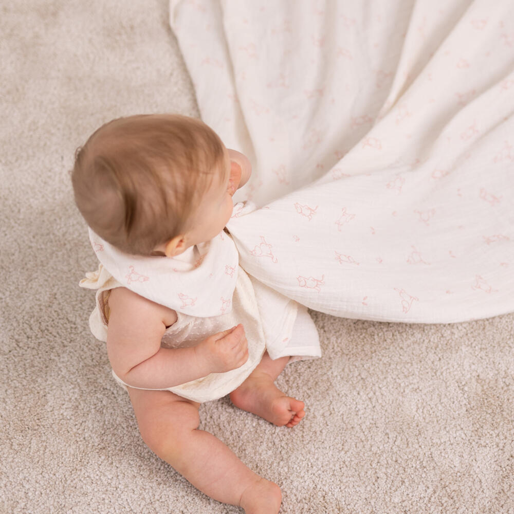 Mummi babyteppe rosa, 120x120cm