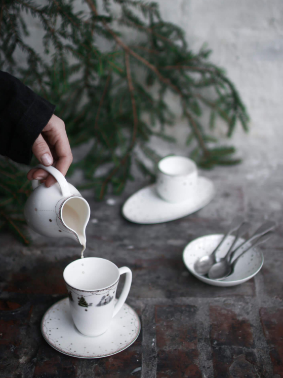 Julemorgen Story kopp med fat, 20 cl