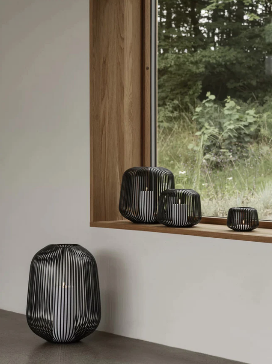 Lito lanterne lyslykt svart, 20 cm